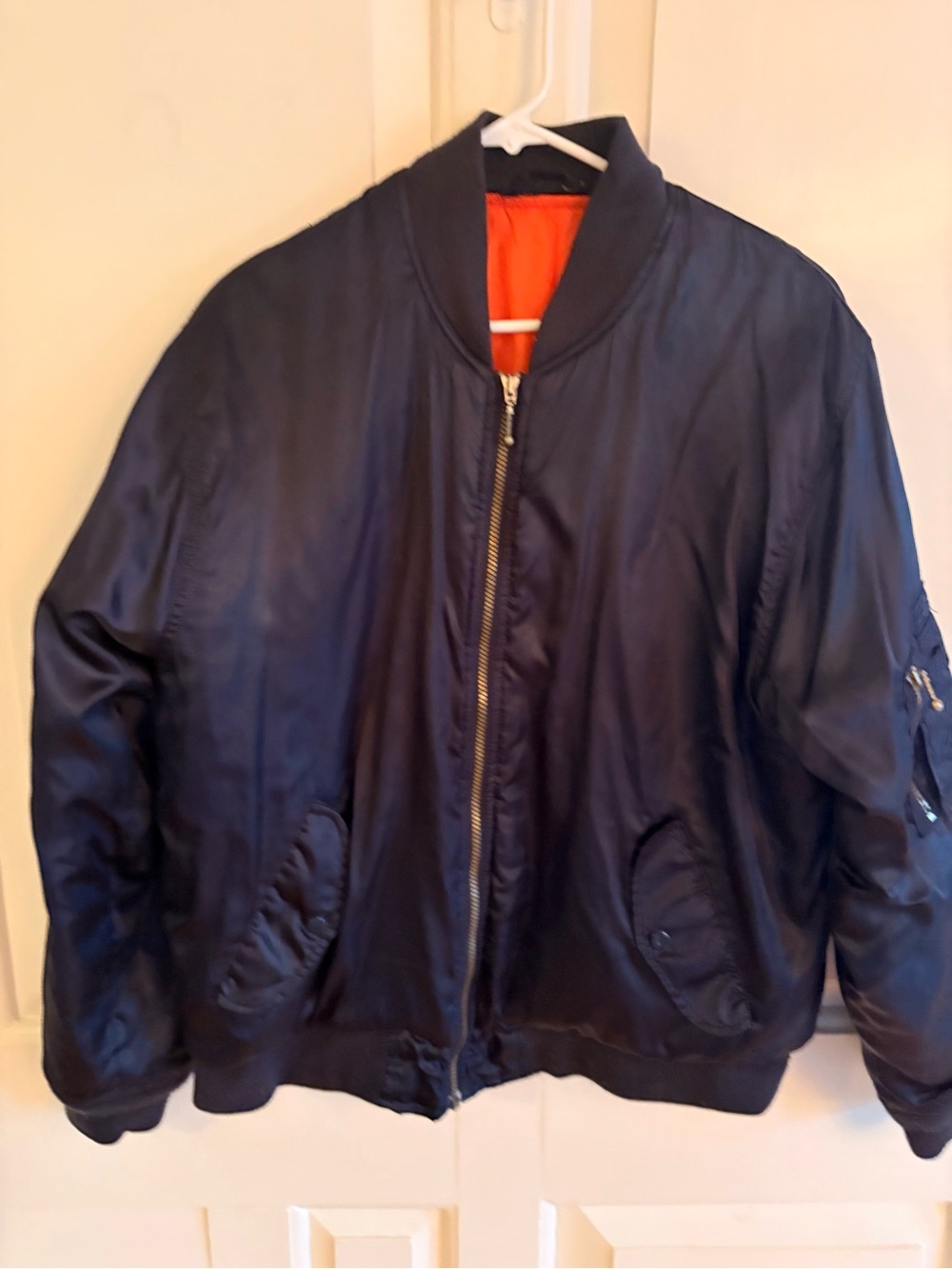 Classic Navy Blue MA-1 Flight Bomber Jacket XL